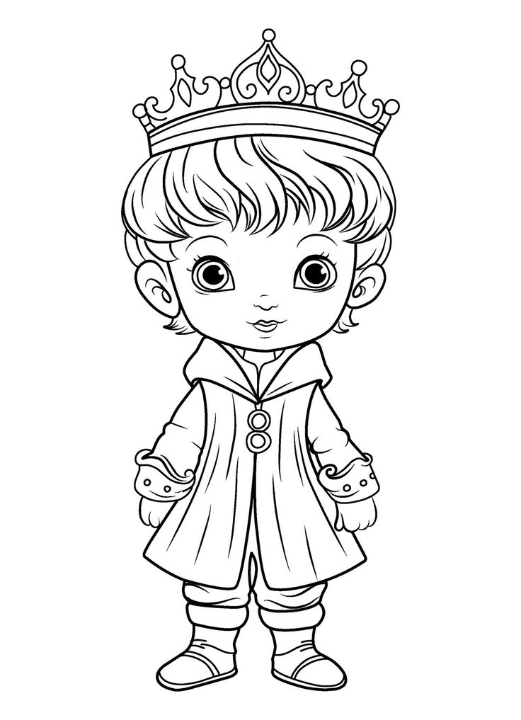 Download the prince coloring page coloring page prince in a crown and royal clothes royalty