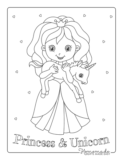 Free princess coloring pages for kids