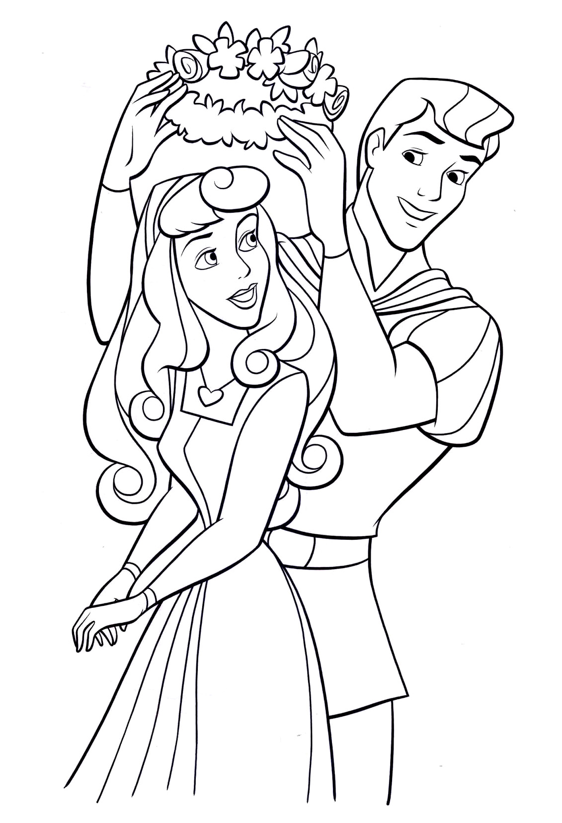 Free sleeping beauty drawing to download and color