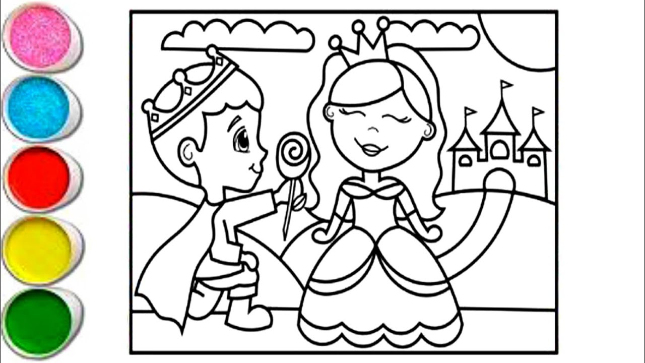 Prince and princess drawing how to draw proposing prince and princess easy step by step