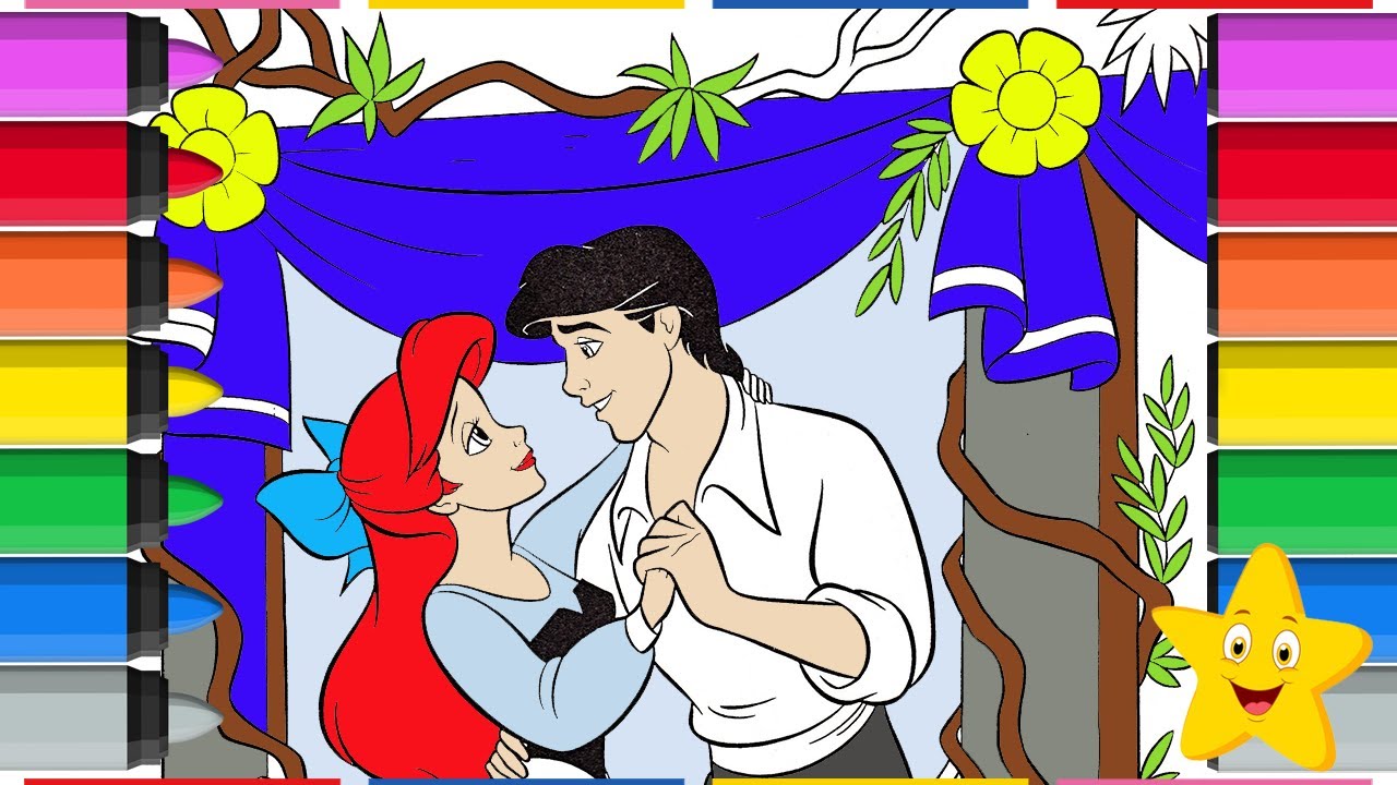 The little mermaid coloring pages love story ðð