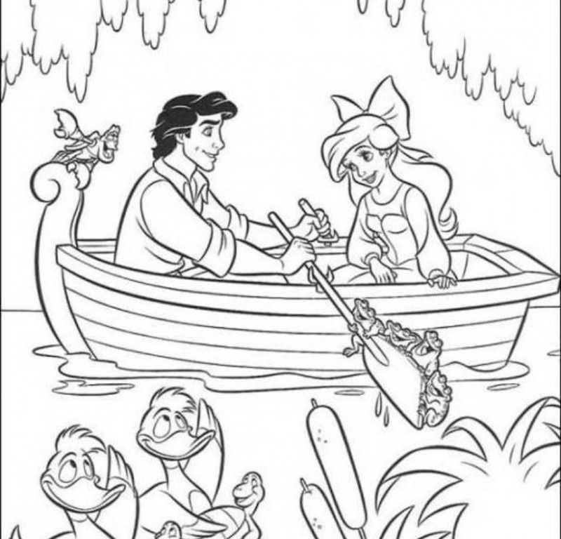 Dive into the magical world of ariel and eric with coloring pages