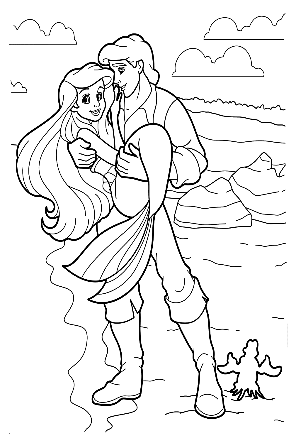 The little mermaid coloring pages