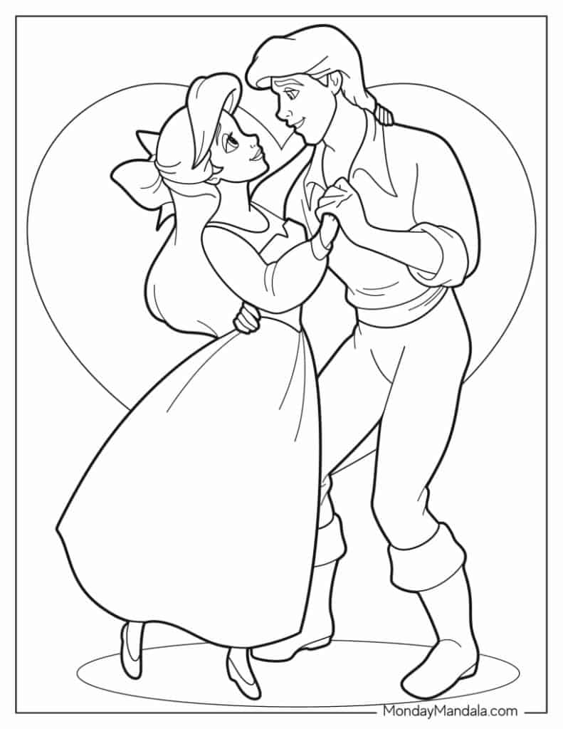 Ariel coloring pages free pdf printables