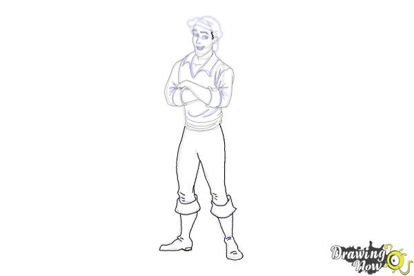 How to draw prince eric from the little mermaid