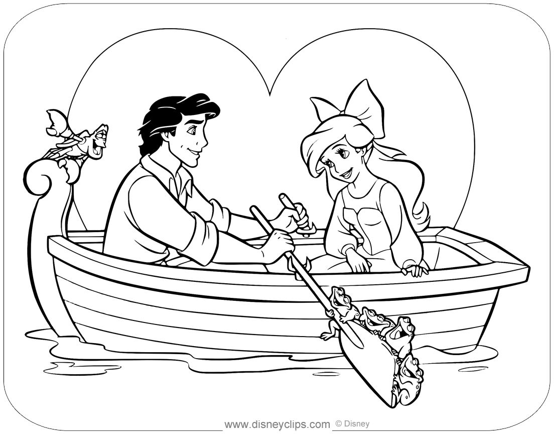 Printable the little mermaid coloring pages