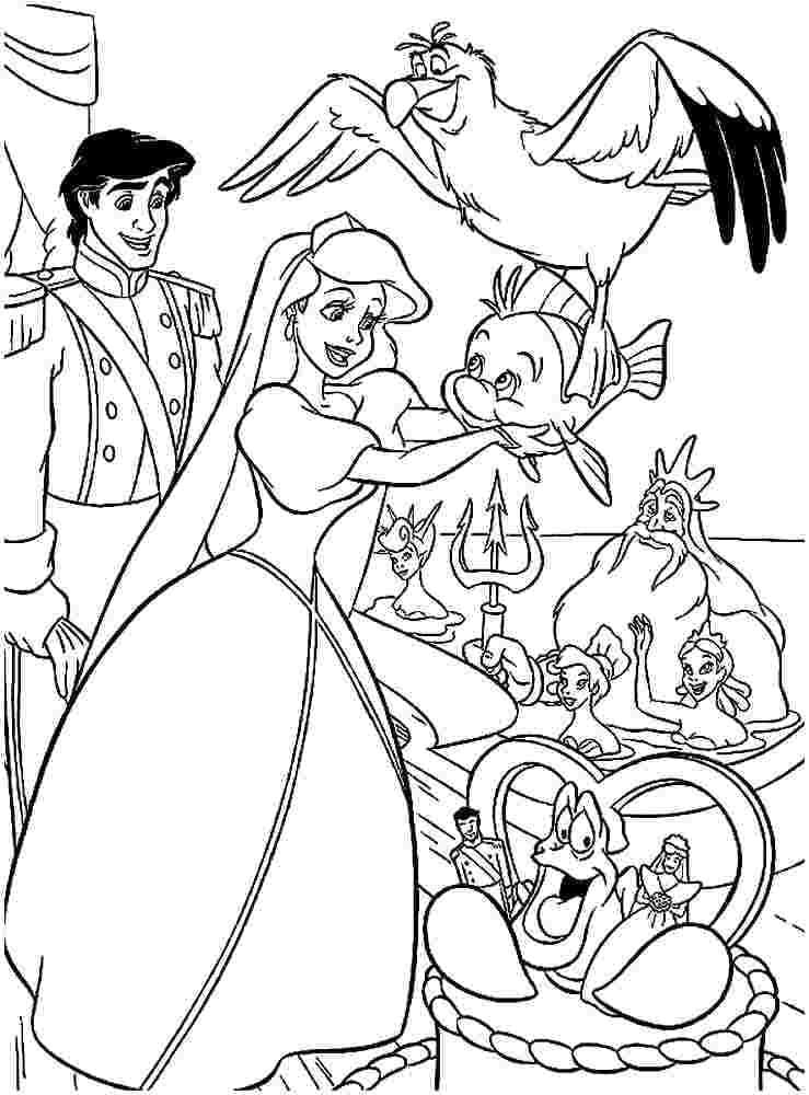 Princess ariel from disney coloring page