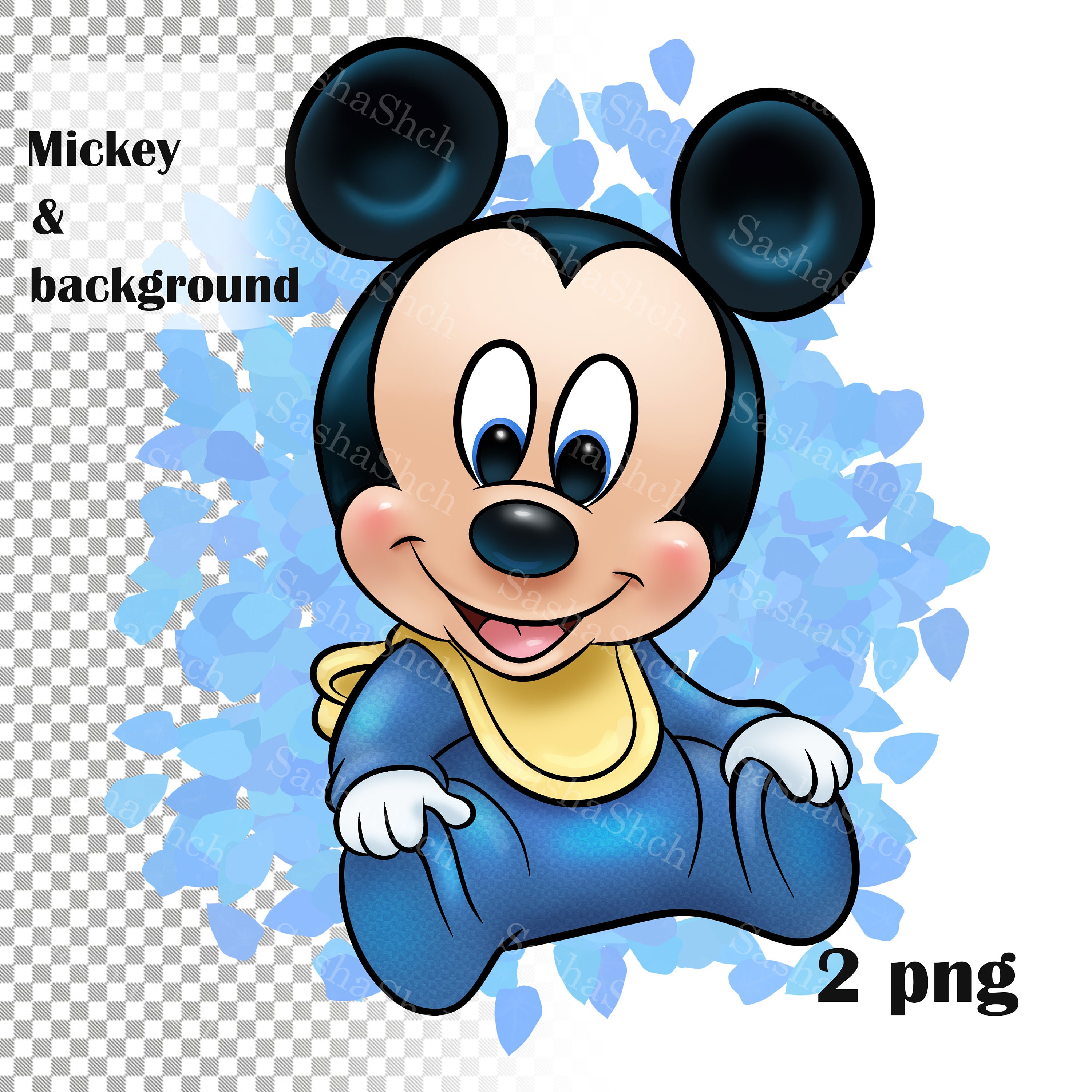 Baby mickey mouse png digital product color illustrationsbaby mickey mouse clipart for print cartoon character mickey mouse png