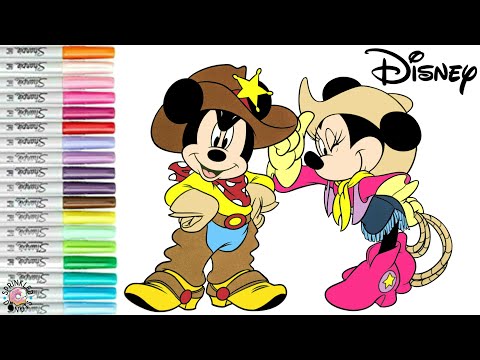 Minnie and mickey mouse coloring book pages