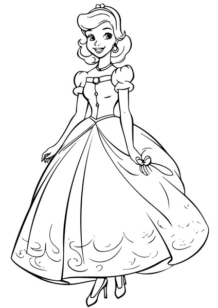 Hundred cinderella cartoon black white royalty