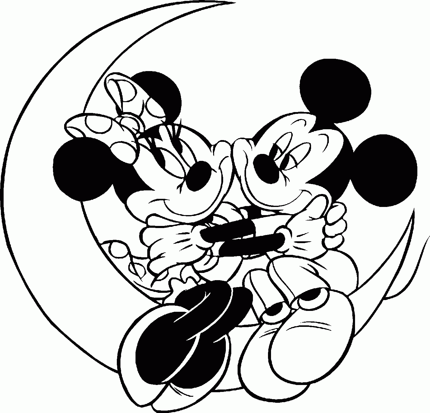 Mickey and minnie mouse black and white