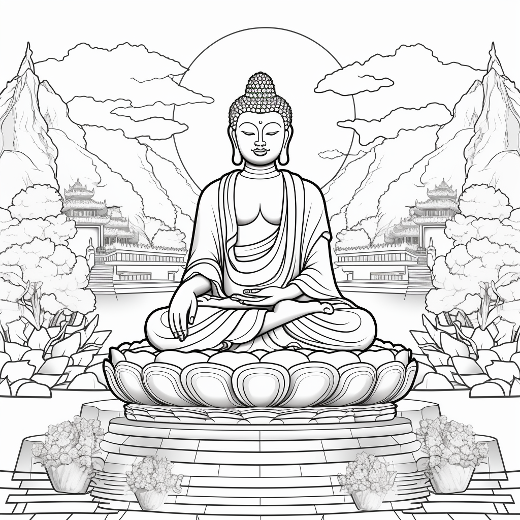 Buddha coloring pages