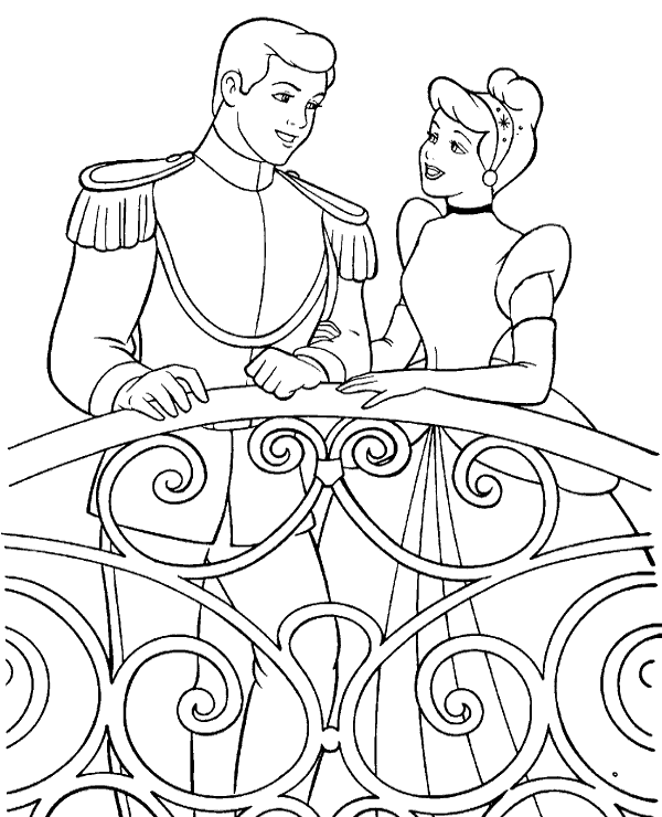 Disney princess and prince coloring sheet