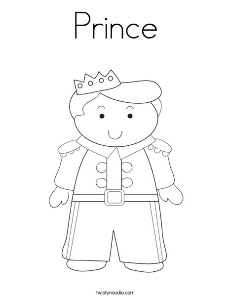 Prince coloring page