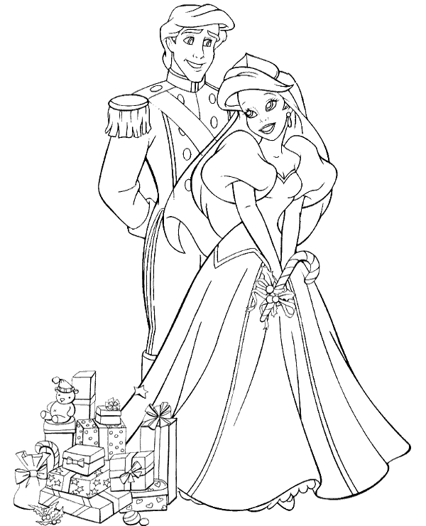 Prince with princess quality coloring sheet