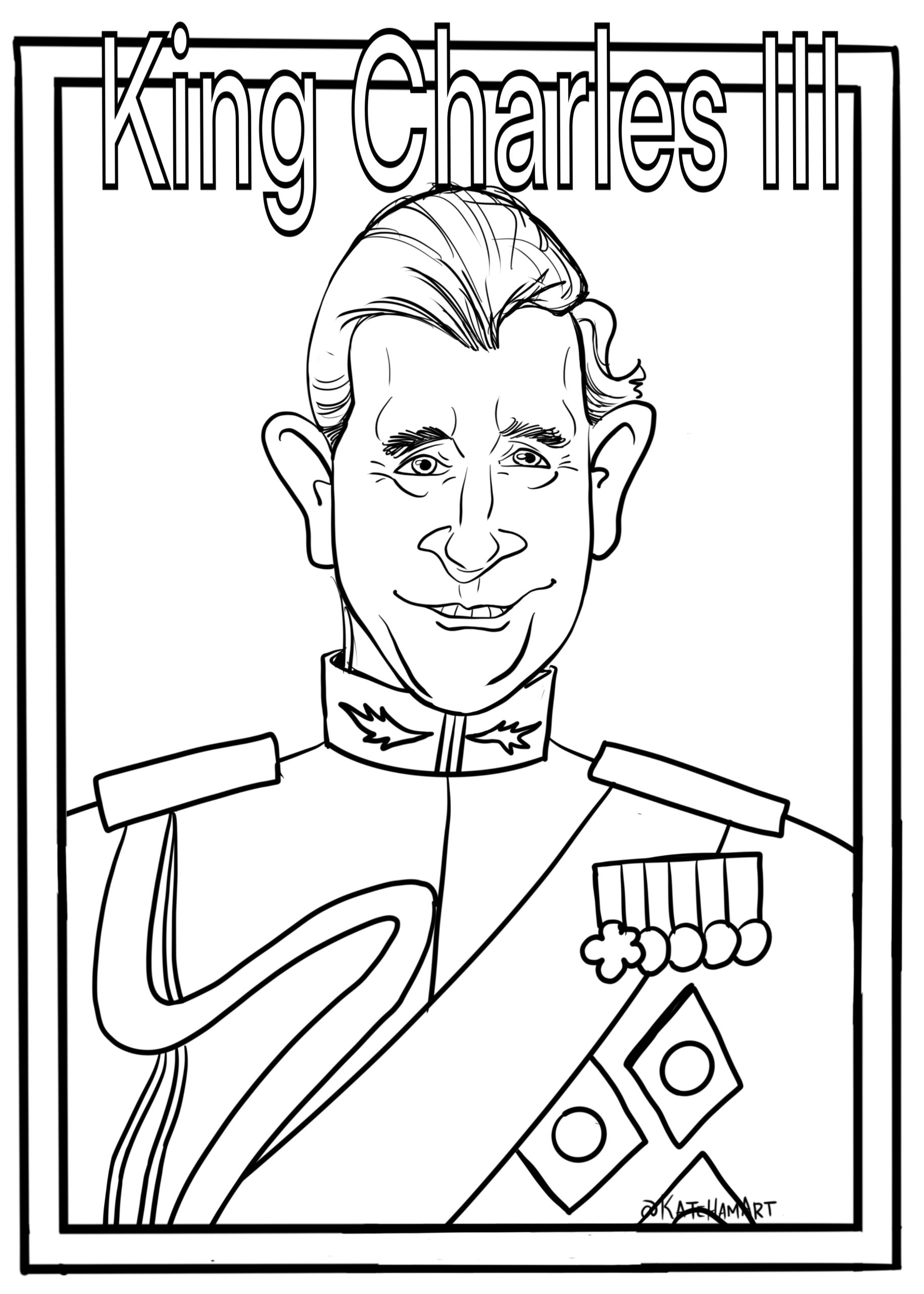 King charles iii coronation coloring pages