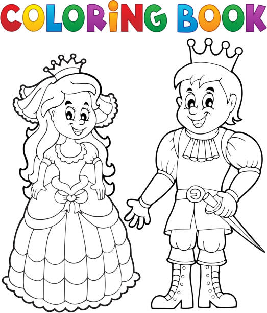 Prince coloring pages stock illustrations royalty