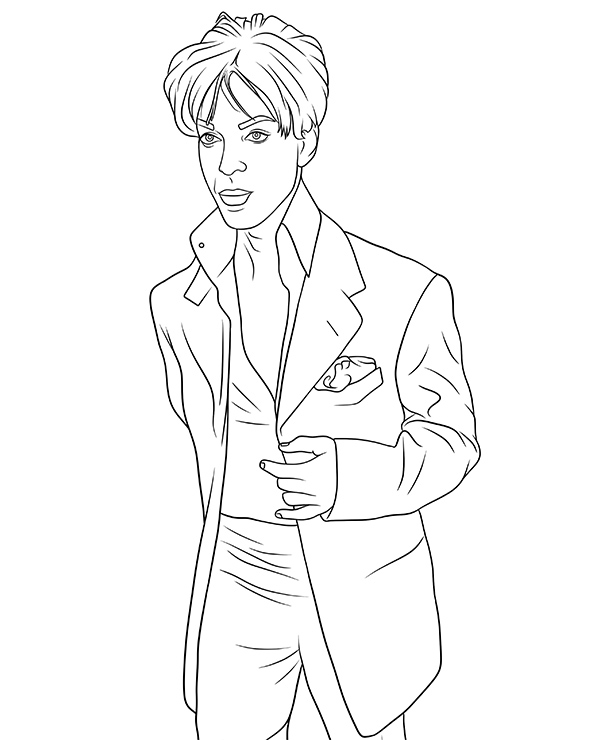 Prince coloring page sheet