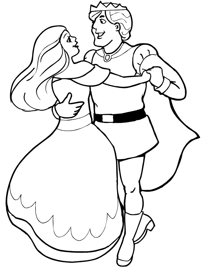 Cinderella coloring page cinderella dancing with prince