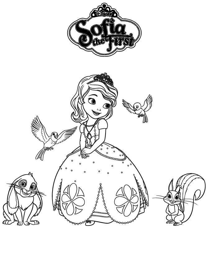 Sofia the first coloring pages