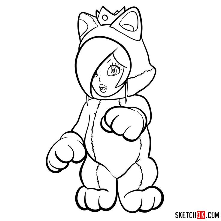 In this tutorial we will draw princess rosalina as a cat she appeared as a cat in super mario â super mario coloring pages mario coloring pages super mario d