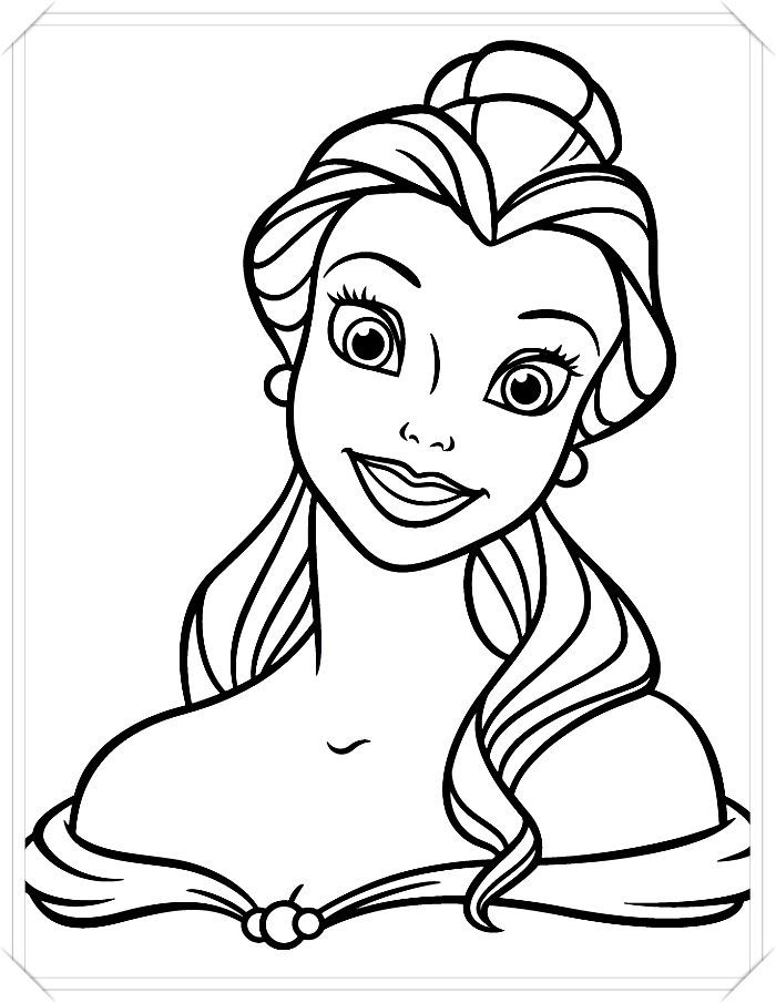 Los mãs lindos dibujos de princesas para colorear y pintar a todo color imãgenes prontas paâ belle coloring pages princess coloring pages disney coloring pages