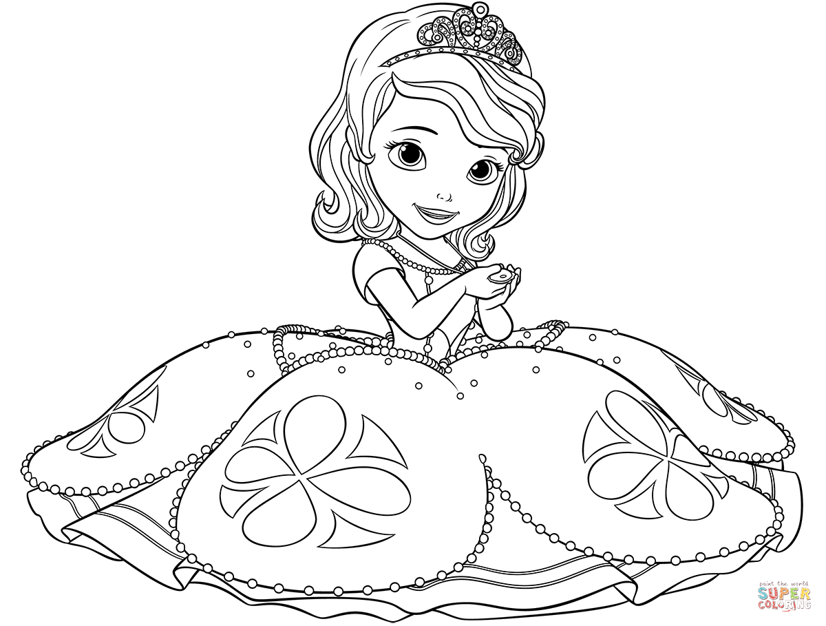 Princess sofia coloring page free printable coloring pages