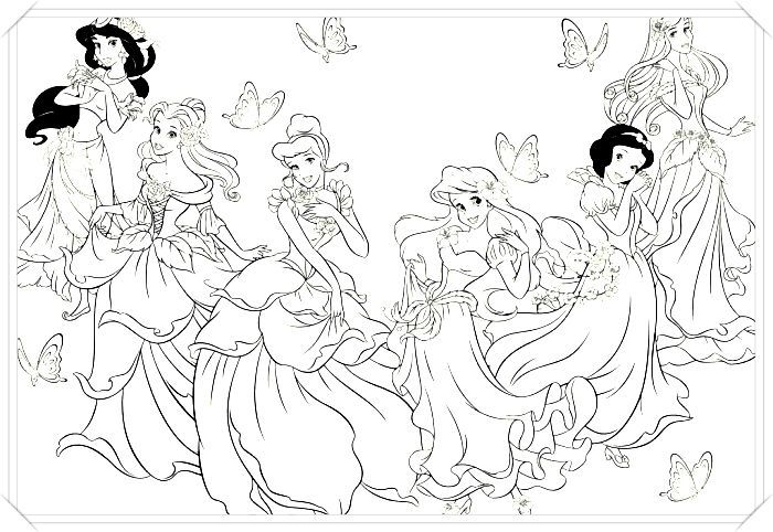 Los mãs lindos dibujos de princesas para colorear y pintar a todo color imãgeâ princess coloring pages disney princess coloring pages cinderella coloring pages