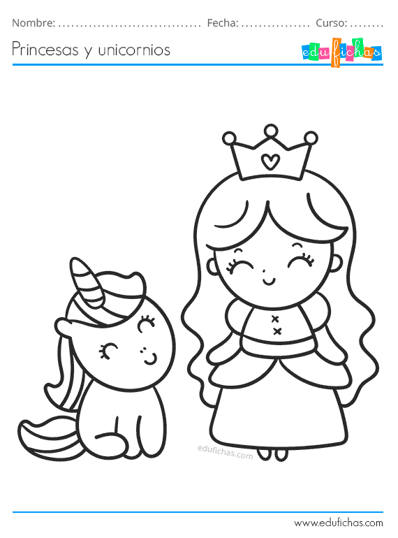 Dibujos de princesas para colorear imprimir pdf gratis