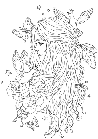 Princess coloring page free printable coloring pages
