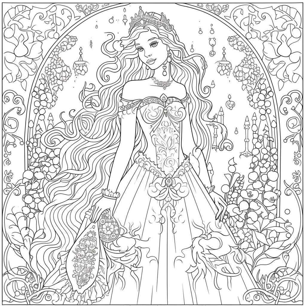 Ai midjourney prompt for coloring page