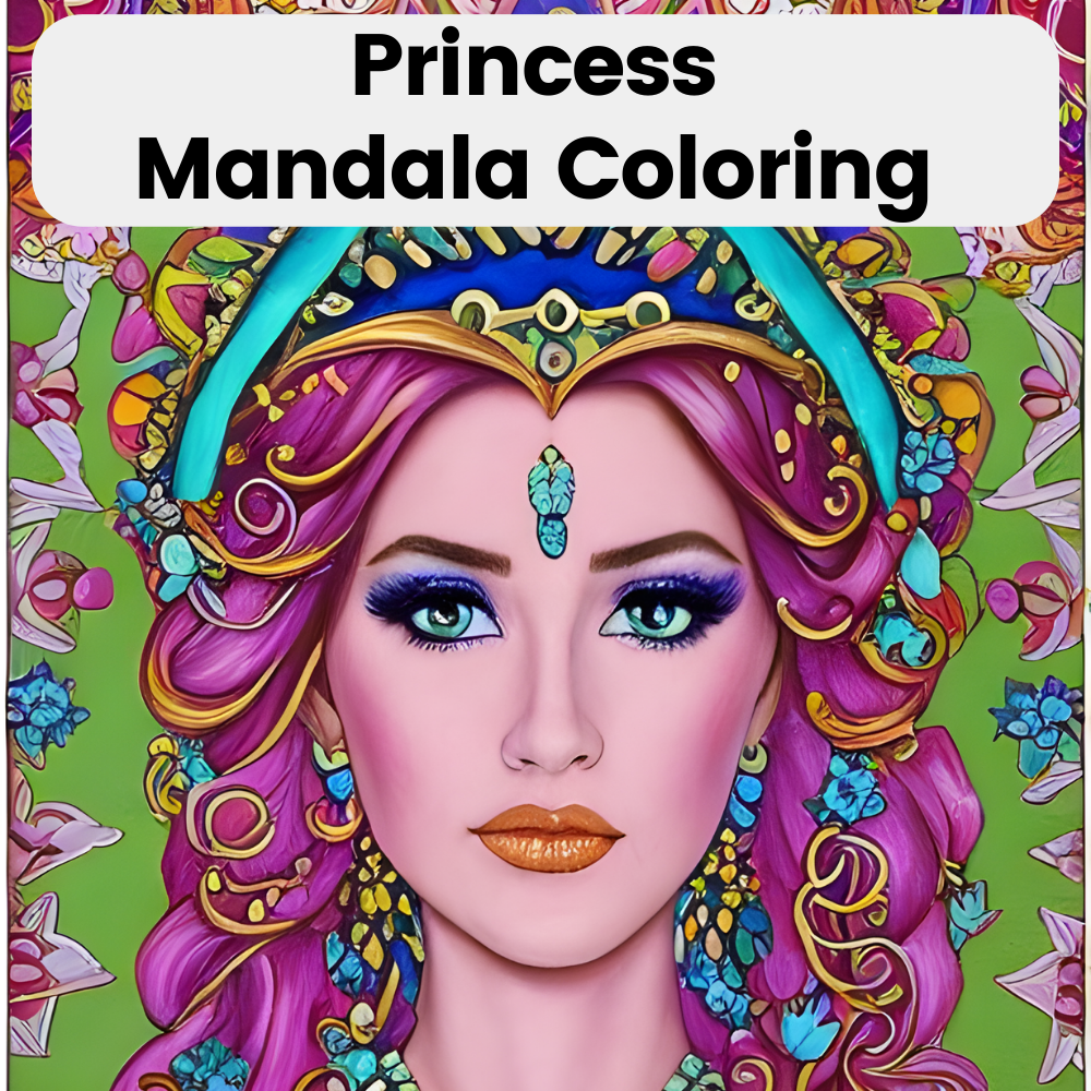 Princess mandala coloring pages made by teachers