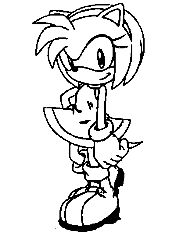 Amy rose coloring pages