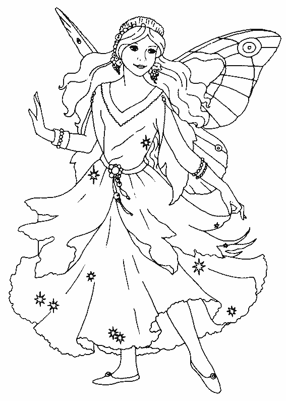 Fairy coloring pages