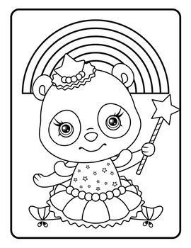 Princess fairy coloring pages by the kinder kids tpt