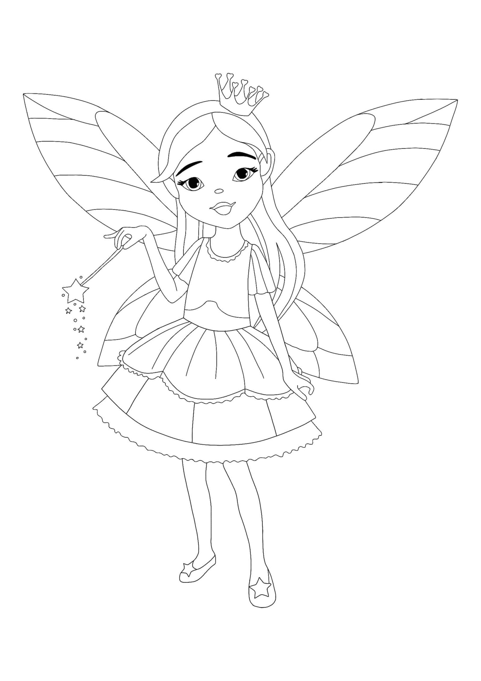 Fairy princess coloring pages