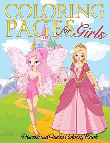 Coloring pages for girls princess and fairies coloring book