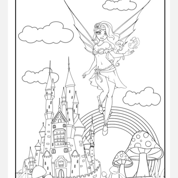 Pages fairy princess colouring pages downloadable