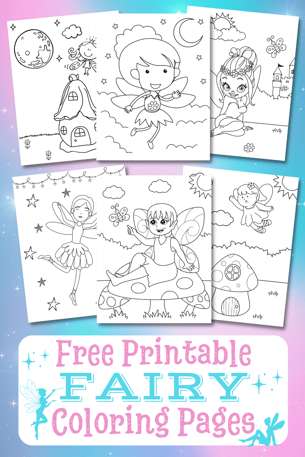 Free printable fairy coloring pages