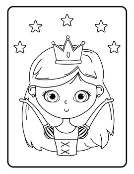 Princess fairy coloring pages by the kinder kids tpt