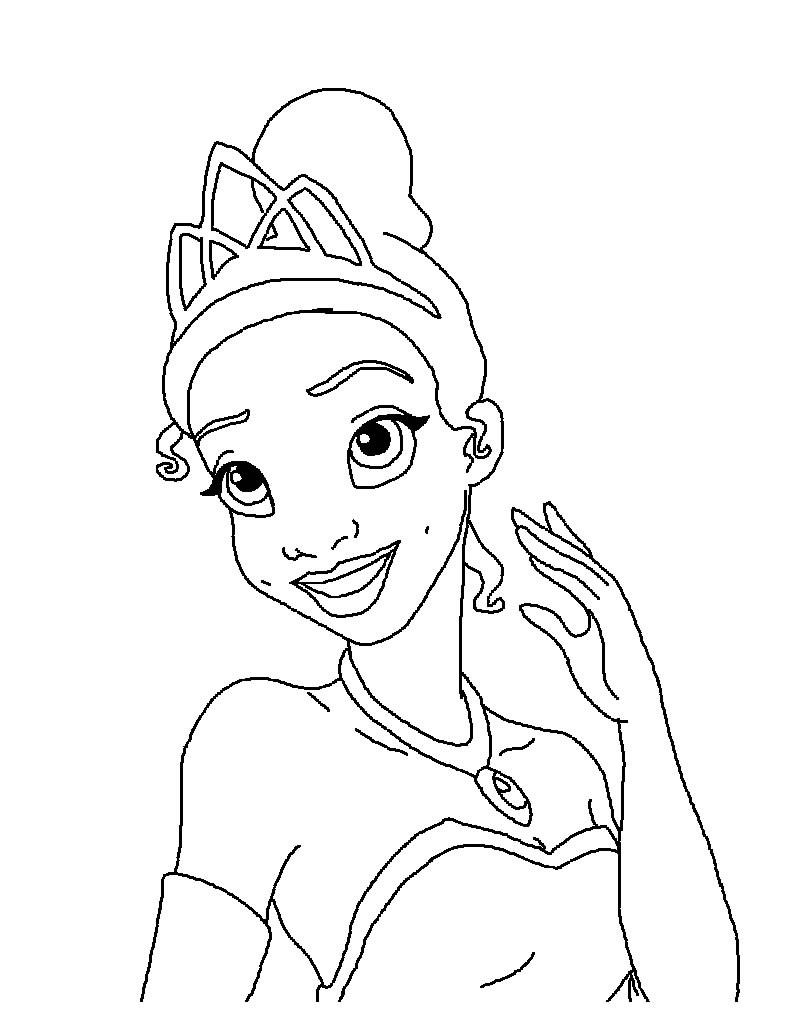 Beautiful tiana coloring pages