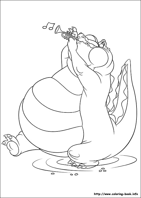 The princess and the frog coloring picture