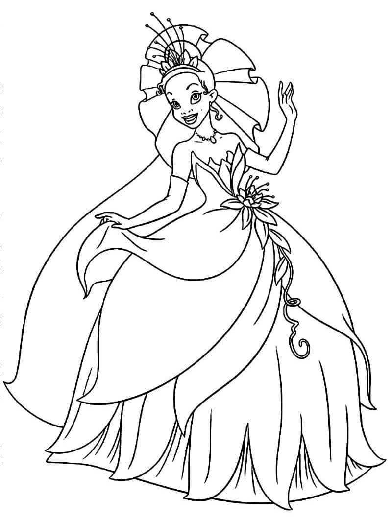 Coloring pages princess and the frog coloring page