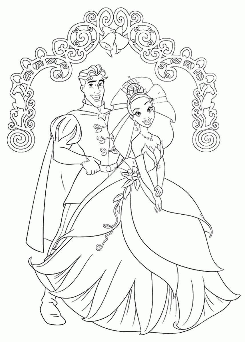 Coloring pages disney princess tiana coloring pages