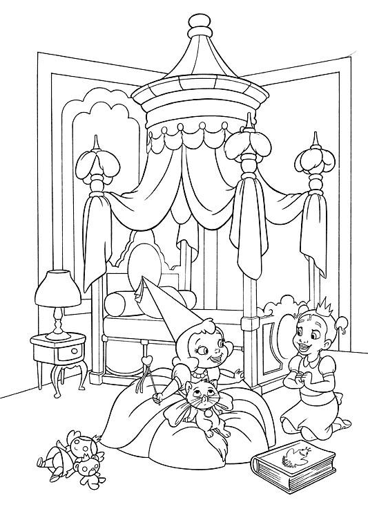 Princess and the frog coloring pages printable for free download