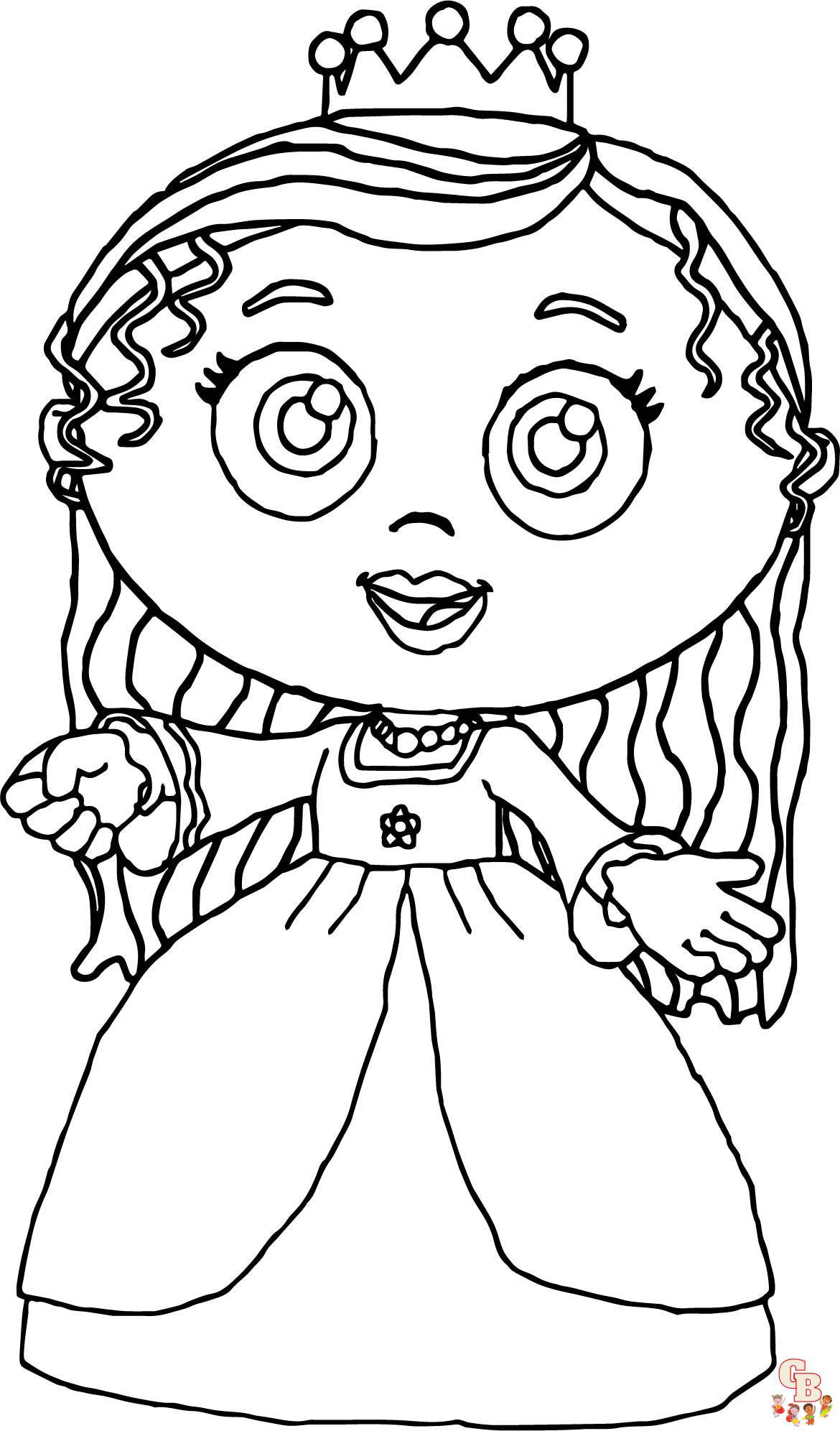 Gratis printable princess and the pea coloring pages