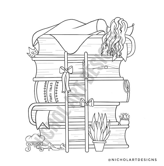 Princess and the pea digital colouring page downloadable coloring page printable coloring page fairy tale colouring page