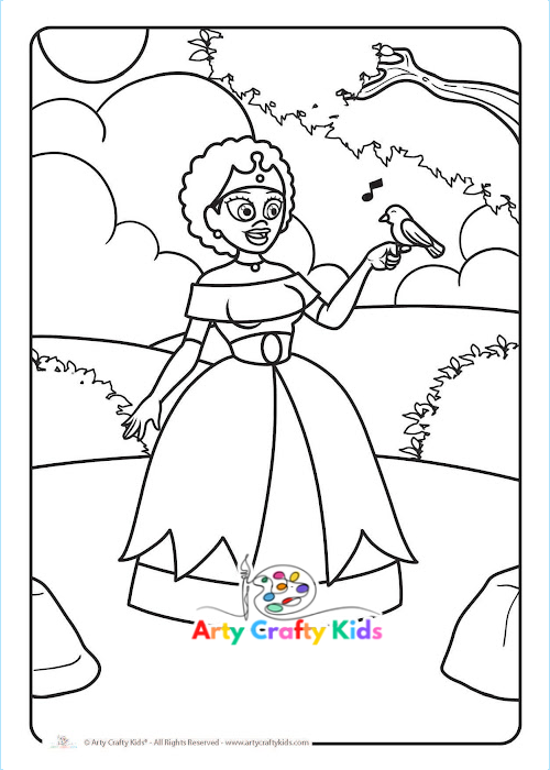 Fairy tale princess coloring pages