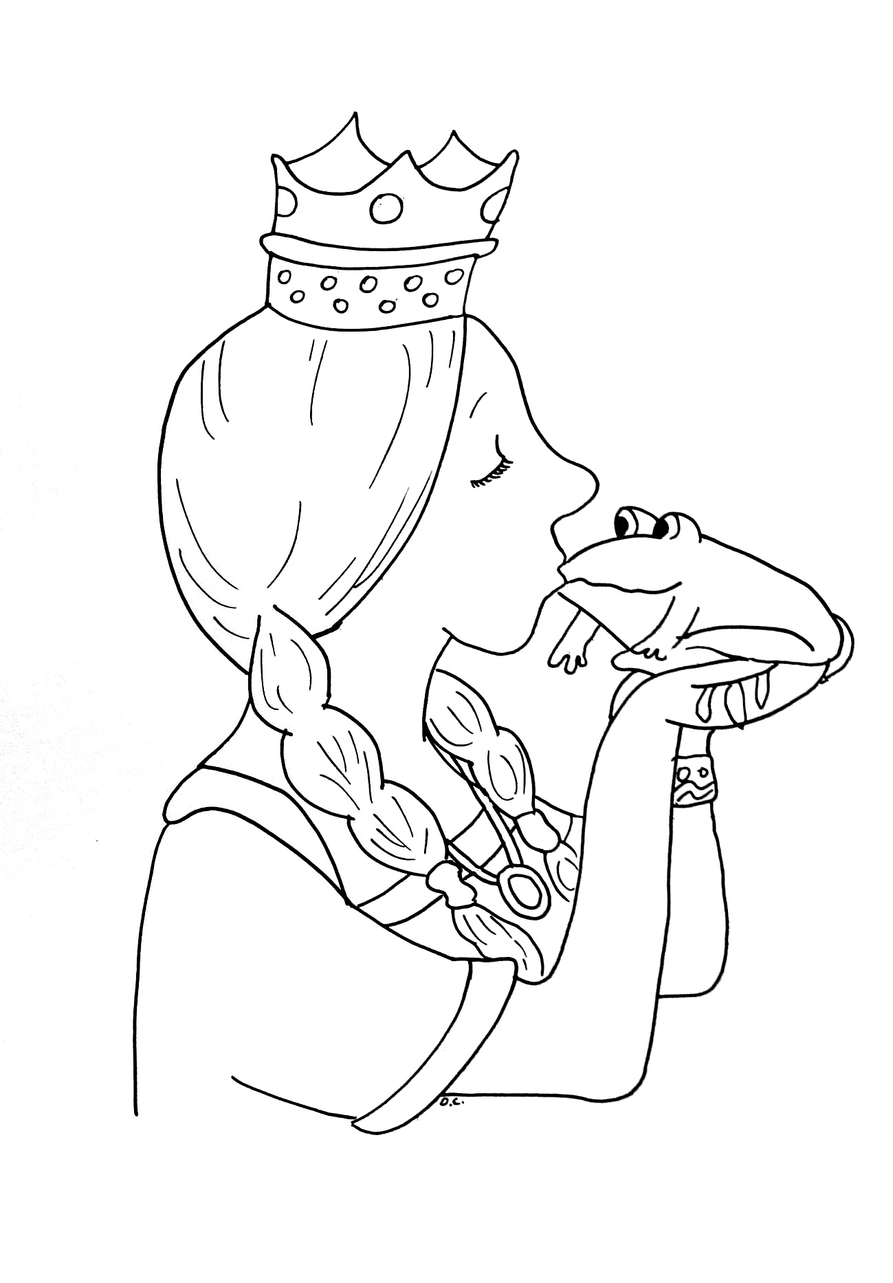 Coloring pages coloring princess frog coloring sheet