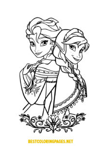 Frozen coloring pages